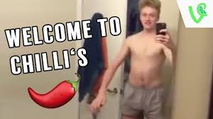 Hi, welcome to chili's is a phrase that became popular on social media with a vine by adam perkins titled i'm really proud of this one, which was posted in the vine, the viner walks into a bathroom, wearing only boxer shorts, and states, hi, welcome to chili's. a meme emerged from this vine. Hi Welcome To Chili S Vine Lime Vines Youtube