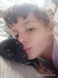 Perrita perdida en matanzaz en la calle guachinango