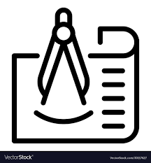 Construction plan icon outline style Royalty Free Vector