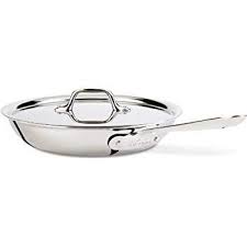 Amazon Com All Clad 41126 Stainless Steel Fry Pan With Lid Dishwasher Safe Tri Ply Bonded 12 Inch Pan Silver Stainless Steel Cookware All Clad Frying Pan