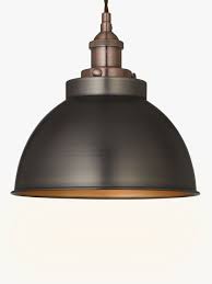 John Lewis Partners Baldwin Pendant Ceiling Light Pewter Copper In 2020 Ceiling Pendant Lights Ceiling Lights Dome Pendant Lighting