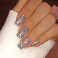 Black And Silver Glitter Acrylic Nails Kylie Jenner Silver Glitter Nails Steal Her Style Glittery Acrylic Nails Prom Nails Silver Glitter Nails Acrylic