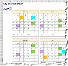 The tool is designed to help build a printable calendar that caters to your needs. Excel Calendar Template Date Formulas Explained My Online Training Hub
