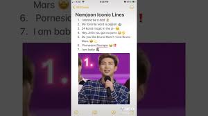 I want joonie as my dad tbh. Namjoon S Iconic Lines Bts Army Rm Namjoon Leader Funny Shorts Youtube