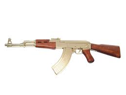 This weapon has a distinctive report that gi's across the globe have come to quickly recognize and respect. Golden Ak 47 Assault Rifle Model Gun 169 50 Nestof Pl