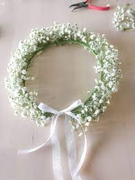 Babies Breath Flower Crown Made With Real Baby S Breath Flowers Dried Baby S Breath Floral Halo Photo Props Rustic Crown Best Seller Baby Breath Flower Crown Babys Breath Flowers Flower Crown
