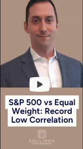 S&P 500 equal weight index shows low correlation to S&P 500 itself.