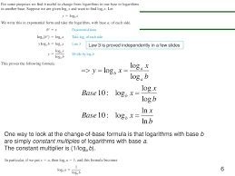 In the formula bar, put the cursor in the cell which you want to make it constant, then press the f4 key. 3 Exponential And Logarithmic Functions Ppt Download