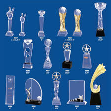 Crystal trophies