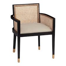 black wood and cane back fynn dining armchair in 2021 dining room chairs upholstered black dining room affordable dining room chairs