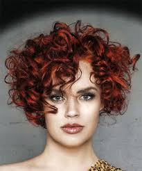 The secret to making your curly locks look beautiful lies in styling them right. Short Curly Dark Red Hairstyle With Layered Bangs