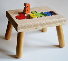 *order this personalized name puzzle stool with your childs name! Maple Puzzle Name Stool Kids Stool Step Stool Kids Deco