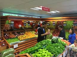 Dogal Ahsap Manav Reyonu Exposicao De Produtos Loja De Fruta Expositores