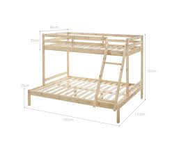 celina trio single over double bunk bed natural australia s best online furniture bedroom furniture st bunk beds triple bunk bed contemporary bed frame