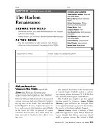 Fillable Online Chapter 21 The Harlem Renaissance Fax Email
