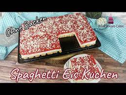 Vor ein paar wochen habe ich zum. Fruchtiger Spaghetti Eis Kuchen Blitzrezept Ohne Backen Und Schmeckt Wie Spaghetti Eis Youtube