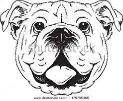 Black And White Bulldog Clipart Artheart S Portfolio On Shutterstock Animal Sketches Bulldog Drawing Bulldog Art