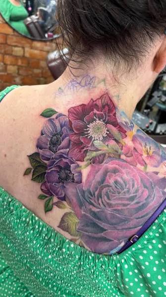 Flower Tattoo For Shoulder