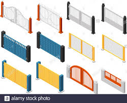 Looking for privacy fence ideas? Isometric Fences Wooden Fence Garden Railing Isolated 3d Vector Set Railing Fence Border Architecture Exterior Wall Protection Illustration Stock Vector Image Art Alamy