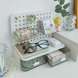 2-in-1 Desktop Drawer & Rack Organizer, AI generated