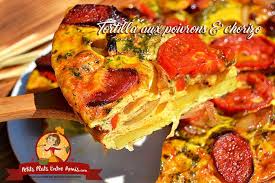 Tortilla Aux Poivrons Chorizo Recette Tortilla Recette Tortilla Espagnole Tortilla Pomme De Terre