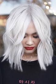 35 Stunning Shoulder Length Bob Ideas For Every Woman Short White Hair Platinum Blonde Hair Color White Blonde Hair