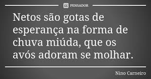 Netos Sao Gotas De Esperanca Na Forma Nino Carneiro