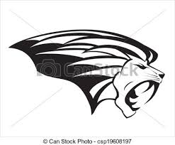 Tete Noir Lion White Mascotte Ou Rugir Suitable Gras Rampage Identite Club Equipe Embleme Illustration Canstock Photo et images libres de droits pour lion rugissant. tete noir lion white