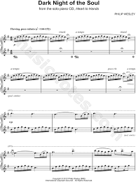 Print And Download Dark Night Of The Soul Sheet Music By Philip Wesley Arranged For Piano Instrumental Solo In E Minor Sheet Music Dark Night Piano Music