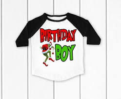 The Grinch Birthday Shirt Birthday Boy Shirts Birthday Party Shirt Grinch Christmas Party