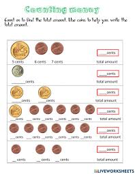 How do you count money. Counting Money Math Worksheet