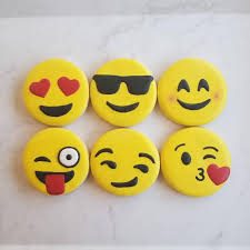 Emoji Cookies Emoticon Cookies Emoji Party Birthday Etsy Painted Rocks Kids Painted Rocks Diy Emoji Cookie