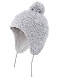Amazon Com Connectyle Toddler Infant Baby Knit Kids Hat Fleece Lined Beanie Skull Cap With Earflap Warm Win Baby Girl Winter Hats Winter Hats Baby Winter Hats