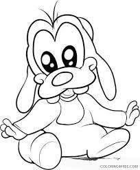 Printable goofy coloring pages for kids. Cute Baby Goofy Coloring Pages Coloring4free Coloring4free Com