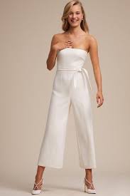 Isla Jumpsuit Ivory In New Noteworthy Bhldn Bridal Jumpsuit Little White Dresses Wedding Jumpsuit