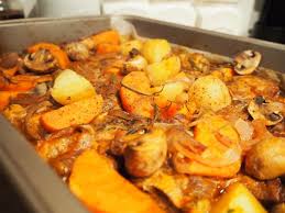 Lamb Forequarter Chop And Vegetable Tray Bake Lamb Chop Recipes Tray Bakes Baked Dinner