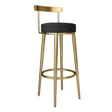 Maybe you would like to learn more about one of these? Bar Stool Pub Height Footrest Breakfast Kitchen Counter Home Cafe Backrest Gold Metal Bar Stools Textile Linen Round Upholstered Max Load 200kg Strong And Durable Buy Online In India At Desertcart In Productid