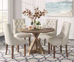 Check spelling or type a new query. Amazon Com Finch Alfred Round Solid Wood Rustic Dining Table For Farmhouse Kitchen Room Decor Wooden Trestle Pedestal Base 47 Wide Circular Tabletop Distressed Beige Tables