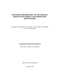 Pdf Holocene Archaeology Of The Coastal Garcia State Forest