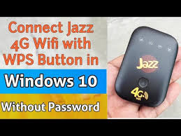 Connect Laptop To Jazz 4g Wifi Device By Pressing The Wps Button Windows 10 Youtube