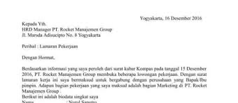 Contoh Surat Lamaran Kerja Surat Tips Tanggal