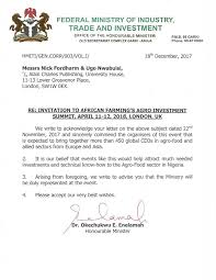 The wordings of the letter should be such that the reader wholeheartedly gives his consent for the endorsement. Agroinvestment Summit Endorsement Letters