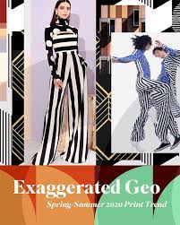 Spring Summer 2020 Print Pattern Trend Exaggerated Geo Patternbank Print Trends Fashion Trend Forecast Spring Summer Trends