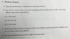 Listen and write letters to complete the words. Solved 9 Words In Computers A Name At Least Three Types Chegg Com