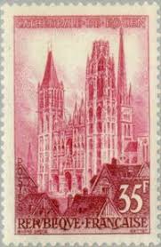 Stamp Rouen Cathedral France Tourism Yt Fr 1129 Mi Fr 1164 Sn Fr 854 Sg Fr 1354 Afa Fr 1172