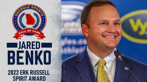 Jared Benko Receives Erk Russell Award at Hall of Fame Induction