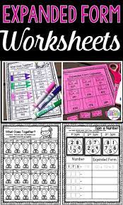 Expanded Form Worksheets Use These No Prep Printables With Your 1st 2nd And 3rd Grade Classroom Or Hom Expanded Form Worksheets Expanded Form Learning Math