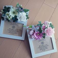 写真立て アレンジ creema限定 ポイント11倍 写真立て アレンジ 花 フレーム 結婚式 ウェルカムボード 手作り