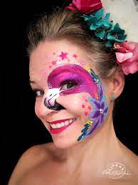 Sie möchten ihre kinder an fasnacht schminken? Flamingo Face Paint Schminkkunst Kinder Schminken Schminkvorlagen