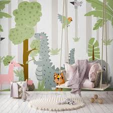 We offer many creative and stylish designs for both boys and girls. Cartoon Animals Nursery Wallpaper Poster Children S Room Kids Wall Mural Background Wall Kids Roo Kids Wall Murals Kids Room Murals Kids Room Wallpaper